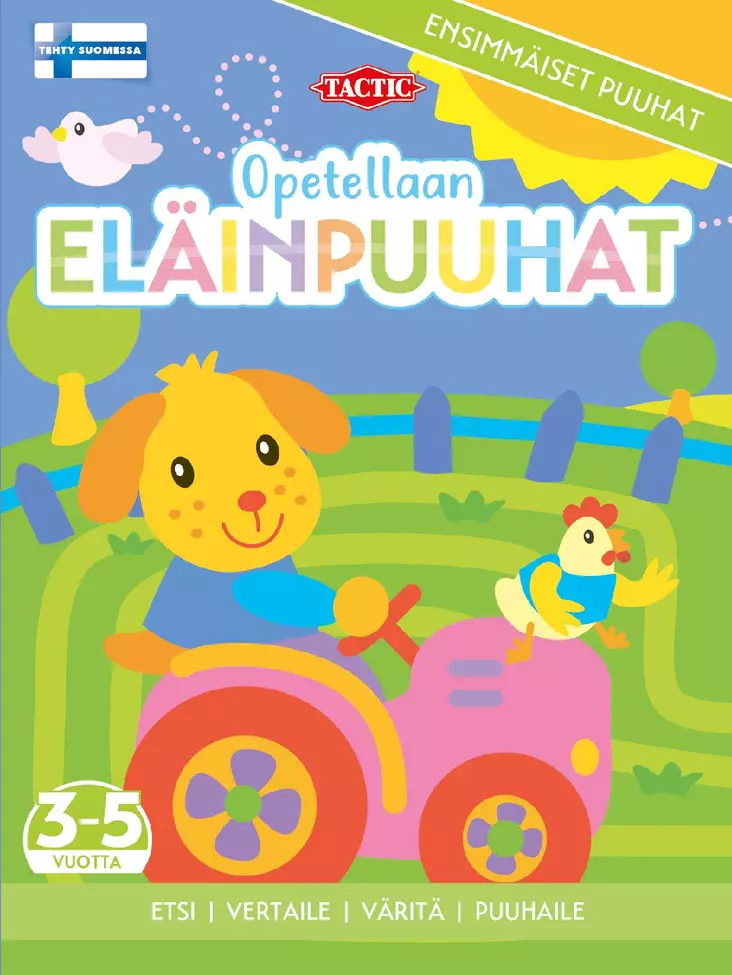 Tactic Opetellaan Eläinpuuhat puuhakirja - Väritys- ja puuhakirjat - 9789523083868 - 1