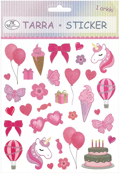 Tarra-arkki pinkki - Tarrat - 6417715025718 - 1