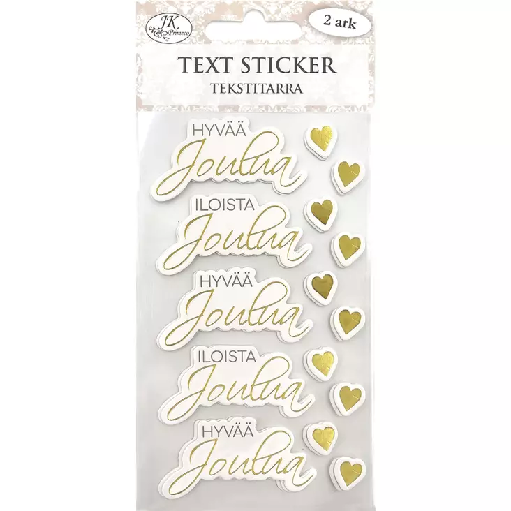 Tekstitarra jouluteksti kulta - Tarrat - 6417715090198 - 1