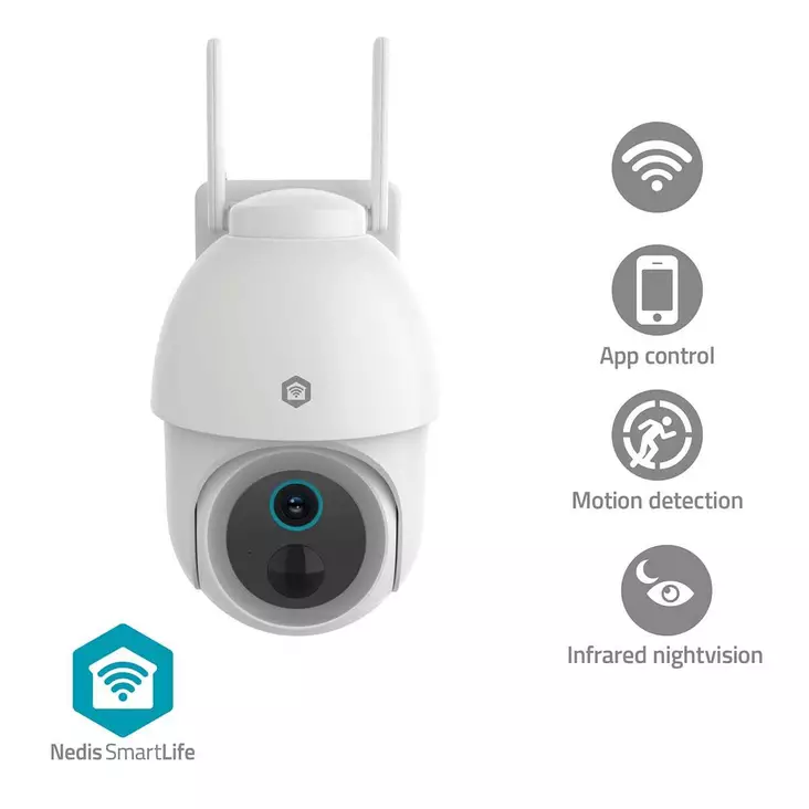 Ulkokamera smartlife 3mp full hd 1296p ip65 kääntö/kallistus - Älykoti - 5412810468768 - 1