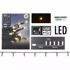 Valonauha 120 led lämmin valkoinen USB-ladattava - Jouluvalot - 8719987254178 - 1