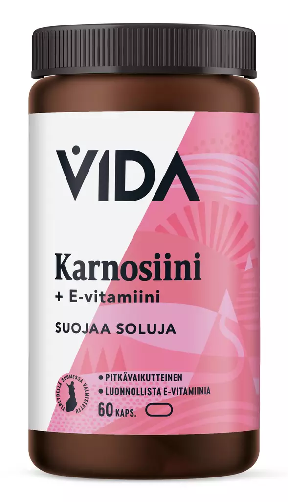 VIDA KARNOSIINI+E-VITAMIINI 60KAPS. - Vitamiinit ja mineraalit - 6430067845568 - 1