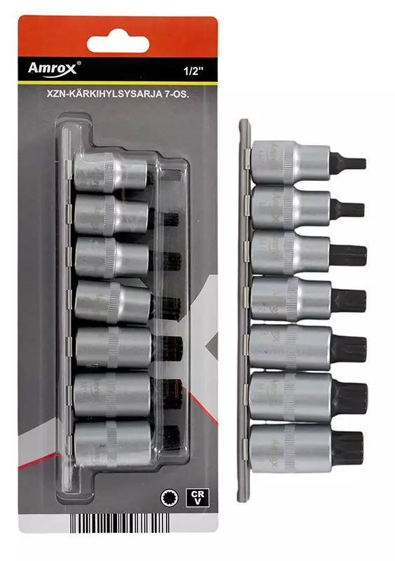 Xzn-kärkihylsysarja 1/2" 7-os. - Hylsysarjat - 6420286907628 - 1
