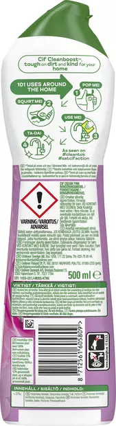 Cif puhdistusaine 500ml Cream Pink - Yleispuhdistusaineet - 8712561605809 - 2