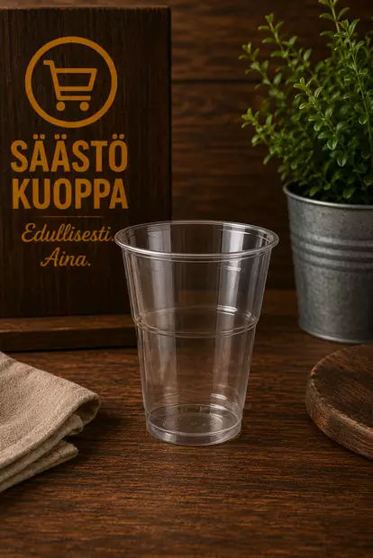 Huhtamaki muovilasi kirkas 250ml 50kpl - Kertakäyttömukit - 4011678005439 - 1