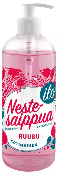 Ilo Nestesaippua 500ml Ruusu - Nestesaippuat - 6419642340209 - 1