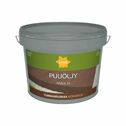 Ilves Puuöljy Tummanruskea Vesiohenteinen 2,7L - Puuöljyt - 6430026953129 - 1