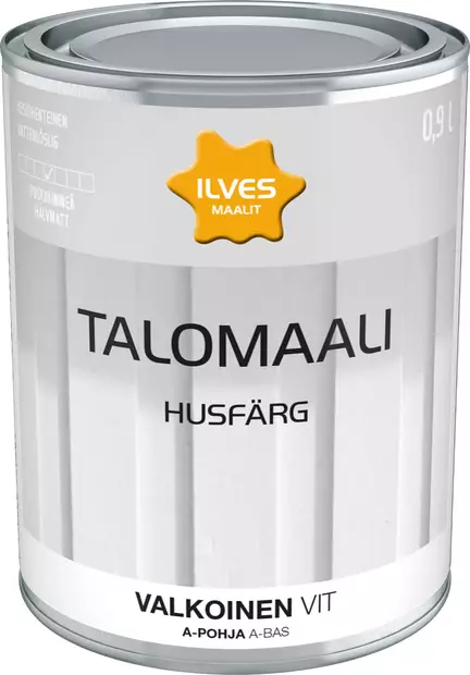 Ilves Talomaali Valkoinen 0,9L - Talomaalit - 6430026950609 - 1
