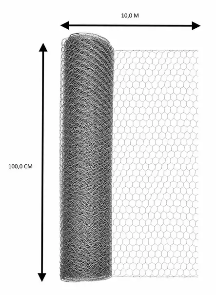 Kanaverkko 13x0.7mm 1x10m kuumagalvanoitu - Aitaverkot ja suojaverkot - 6438159035279 - 2