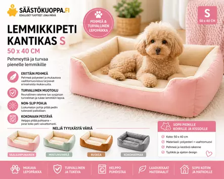 Lemmikinpeti kantikas S 50x40cm - Lemmikkien pedit ja makuualustat - 6438506014179 - 1