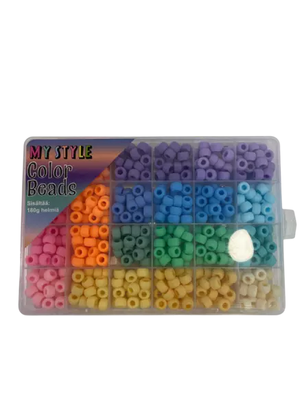 Mystyle värikkäät helmet rasiassa - Askarteluhelmet - 6416570046999 - 1