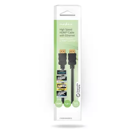 Nedis hdmi-kaapeli 3m 4K/60Hz - Näyttökaapelit - 5412810454969 - 1