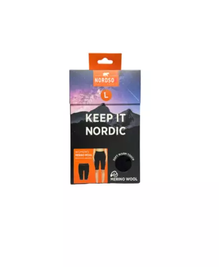 Nordsox bermudashortsit merinovillaa, musta L - Naisten alusasut - 6438159951029 - 1