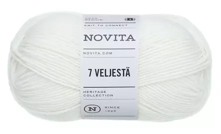 Novita lanka 7 Veljestä 100 g valkoinen - Langat - 6412618201139 - 1