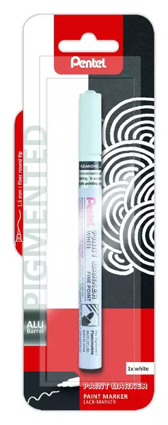Pentel Maalikynä XMSP10 fine valkoinen - Tussit, kuitukynät ja korostuskynät - 4016284338599 - 1