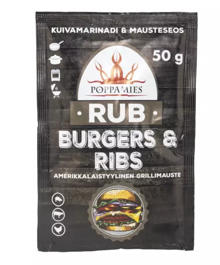 Poppamies rub burgers&ribs 50g - Mausteet - 6430078920919 - 1