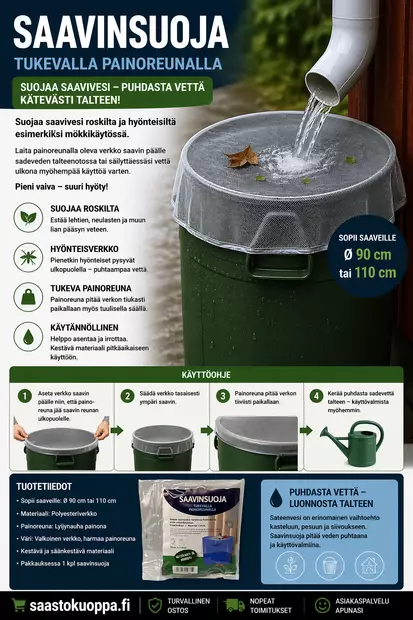 Saavinsuoja painoreunalla 90/110cm - Saavit,  pesuvadit ja jakkarat - 6438159097819 - 1