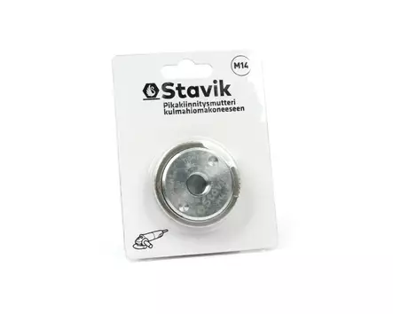 Stavik M14 pikakiinnitysmutteri kulmahiomakoneeseen - Akku- ja sähkötyökalujen tarvikkeet - 6438212108629 - 1