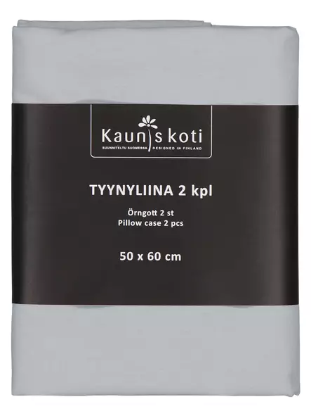 Tyynyliinat 50x60cm helmen harmaa - Tyynyliinat - 6418349076169 - 2