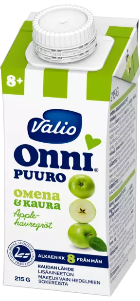 Valio Onni omena-kaurapuuro 215g 8kk - Lasten ruoka ja juoma - 6408430049349 - 1
