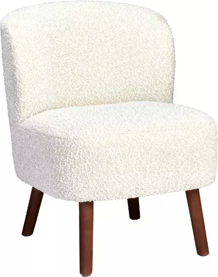 Valkoinen bouclé-tuoli - Pienkalusteet - 8721037797399 - 1