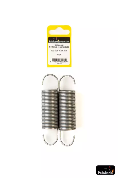 Vetojousi sinkittyä jousiterästä100x25x2mm 2kpl - Muut kiinnitystarvikkeet ja lajitelmat - 8712067822069 - 1