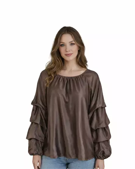 Zink Pusero Malina mid brown - Naisten paidat ja puserot - 731259164014 - 1