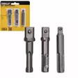 Finbullet SDS+ adapterisarja 1/4" 3/8" 1/2" - Jatkovarret,niveljatkot ja adapterit - 6438152037669 - 1
