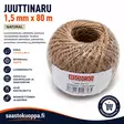 Juuttinaru 1,5mm 80m - Narut ja köydet - 6438159247139 - 1