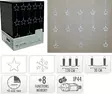 Led-valoverho tähti, lumihiutale - Jouluvalot - 8721037582469 - 1