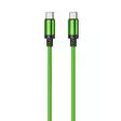 Punottu kaapeli USB-C -> USB-C, 30W, 480 Mbps, 1m, limevihreä - Puhelintarvikkeet ja laturit - 6430076525239 - 1
