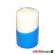 Pöytäkynttilä sinivalkoinen 5x8cm - Pöytäkynttilät - 4740302000549 - 1