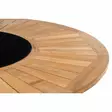 Pöytä pyöreä 150 cm tiikki ja lasi - Puutarhapöydät - 6410416128429 - 4