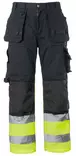 Protect Pro3 kelta-mustat huomio-riipputaskuhousut 60 - Työhousut - 6419746114249 - 1