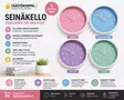 Seinäkello 20x4cm värilajitelma - Seinäkellot - 6438506012199 - 1