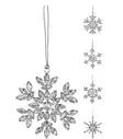 Timantti lumihiutale 10cm hopea - Joulukoristeet - 8720573613699 - 1