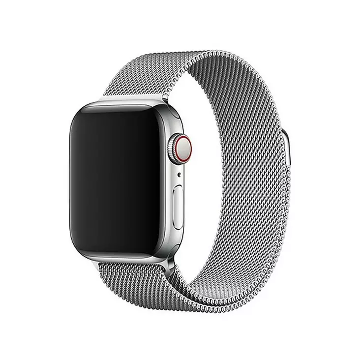 4-ok apple watch metalliranneke hopea 42 – 44mm - Puhelintarvikkeet ja laturit - 8428728121579 - 1