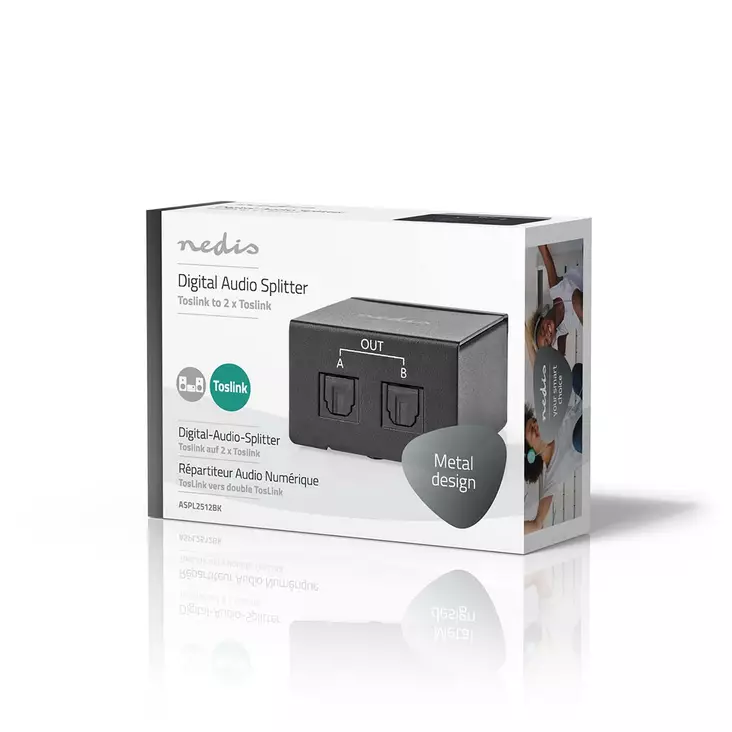 Nedis audiojakaja toslink->toslink x2 - Audiokaapelit - 5412810403769 - 1