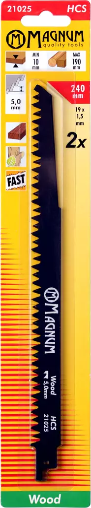 Puukkosahanterä 2kpl HCS 5,0/240mm - Puukko-ja pistosahanterät - 6418868210259 - 1