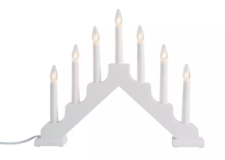 Aina a-kynttelikkö 7-os. valkoinen - Jouluvalot - 6435200299499 - 1