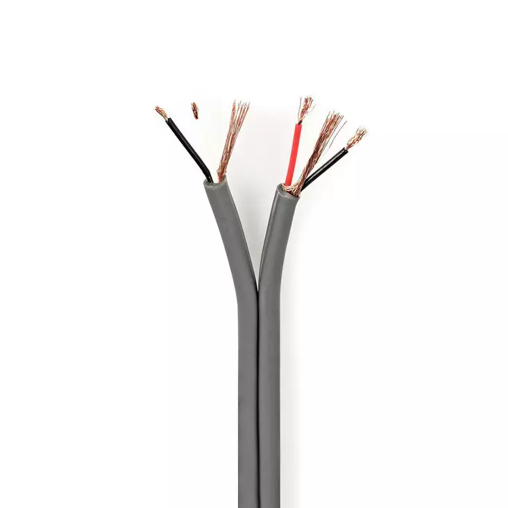 Audiokaapeli 4x0,16mm pyöreä tummanharmaa - Asennuskaapelit ja sähköjohdot - 5412810296309 - 1