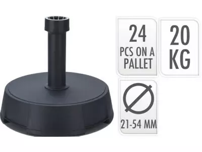 Aurinkovarjonjalka 20kg betoni/muovi - Aurinkovarjot ja -jalat - 8720573202329 - 1