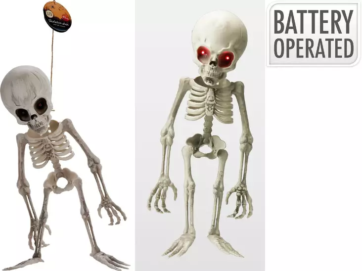 Avaruusolennon luuranko koriste - Halloween asut ja koristeet - 8721037911429 - 1
