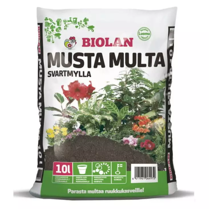 Biolan Mustamulta 10l - Mullat ja turpeet - 6411961265829 - 1