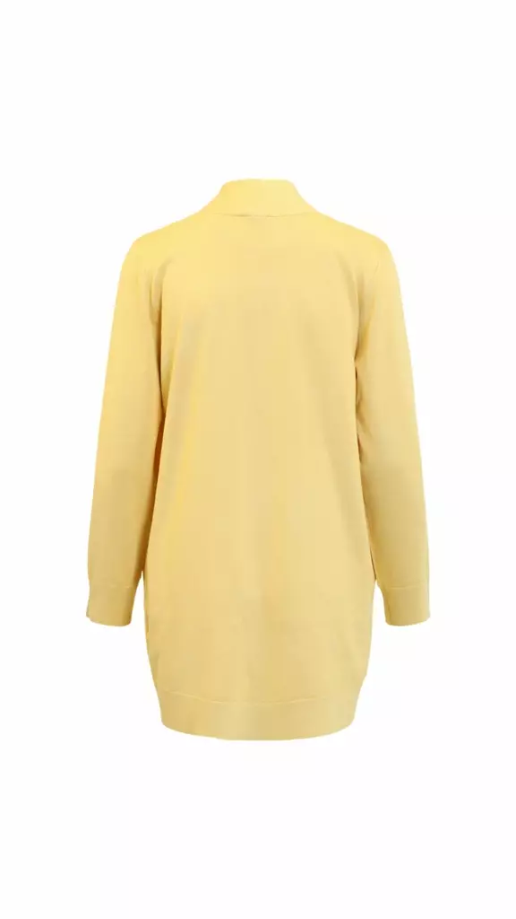 Brandtex pitkä neuletakki keltainen S - Naisten paidat ja puserot - 5713242298689 - 1