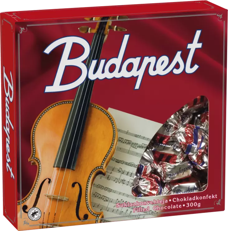 BUDAPEST 300G ORIGINAL SUKLAAKONVEHTI - Joulumakeiset - 6420256010549 - 1