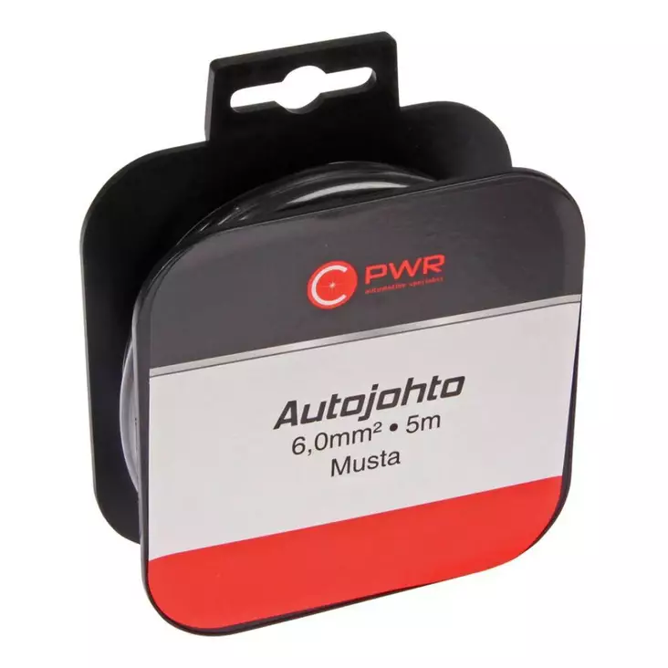 C-PWR johto 6,0mm2 musta 5m - Asennusjohdot ja kaapelit - 6438255923319 - 1