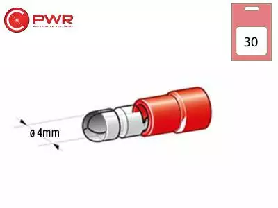 C-PWR Pyöröliittimet Pun. uros 30kpl - Liittimet ja liitinlajitelmat - 6438255138829 - 1