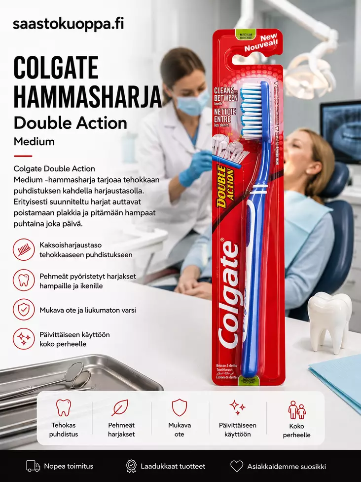Colgate Tandborste Double Action - Hammasharjat - 6001067007289 - 1