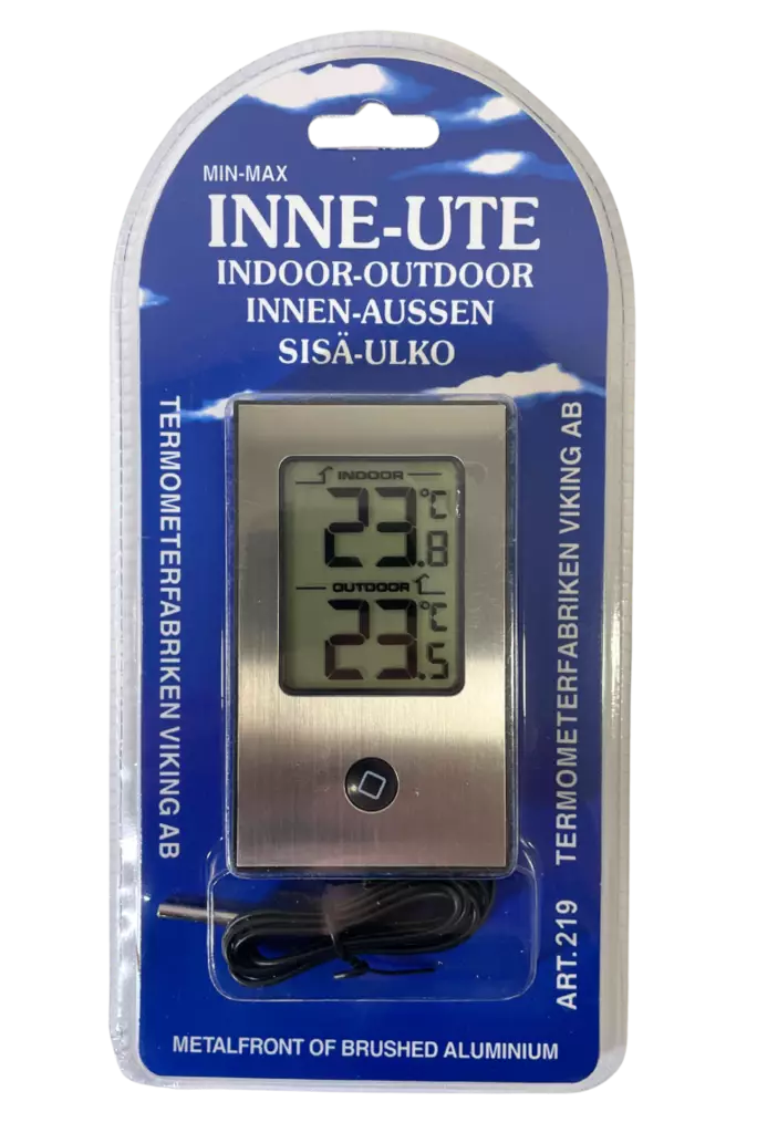 Digitaalilämpömittari sisä/ulko alumiini - Muut pienrautatarvikkeet - 7316040002199 - 1